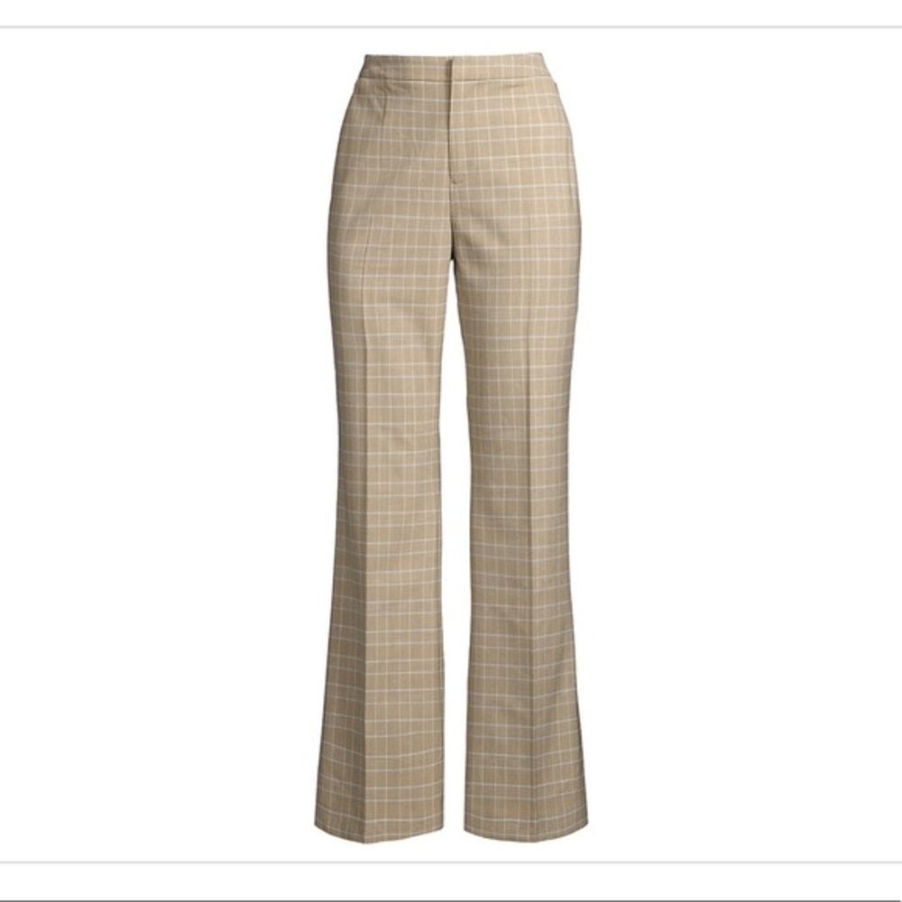 Elie Tahari‎ Pebble Step plaid pattern Flared Pants size US 2 brand new